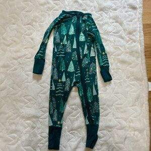 Little Sleepies Zippie - Twinkling Trees Holiday Print (6-12 Months)